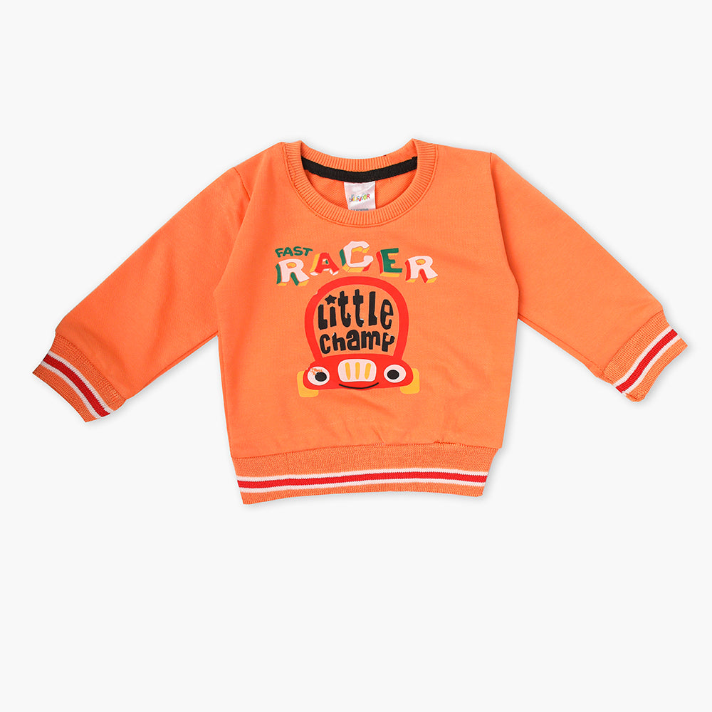 Newborn Boys Full Sleeves T-Shirt - Peach, Newborn Boys Winterwear, Chase Value, Chase Value