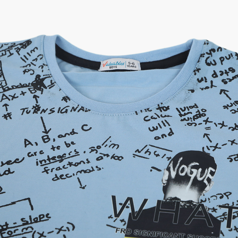 Boys Half Sleeves T-Shirt - Blue, Boys T-Shirts, Chase Value, Chase Value