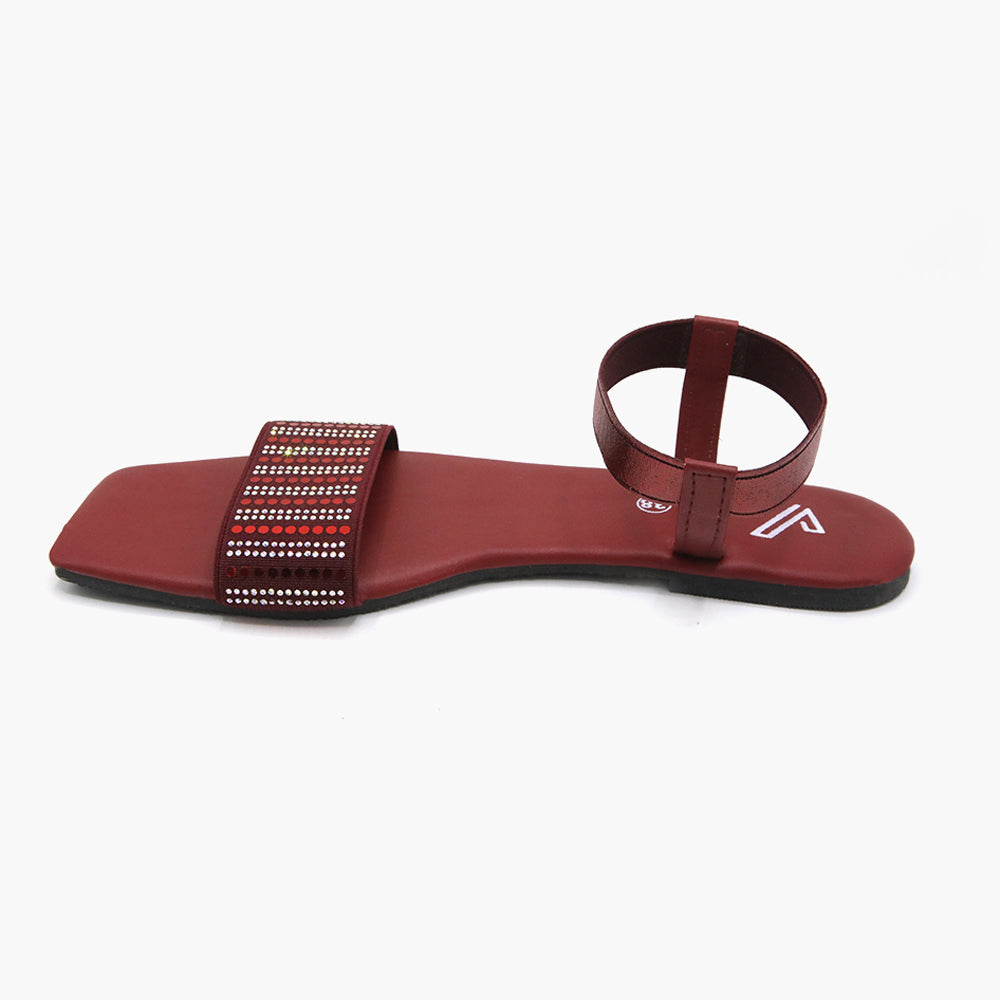 Women's Sandal - Maroon, Women Sandals, Chase Value, Chase Value