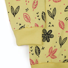 Girls Full Sleeves Hoodie T-Shirt - Yellow