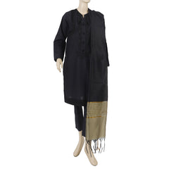 Women's Embroidered Shalwar Suit - Black