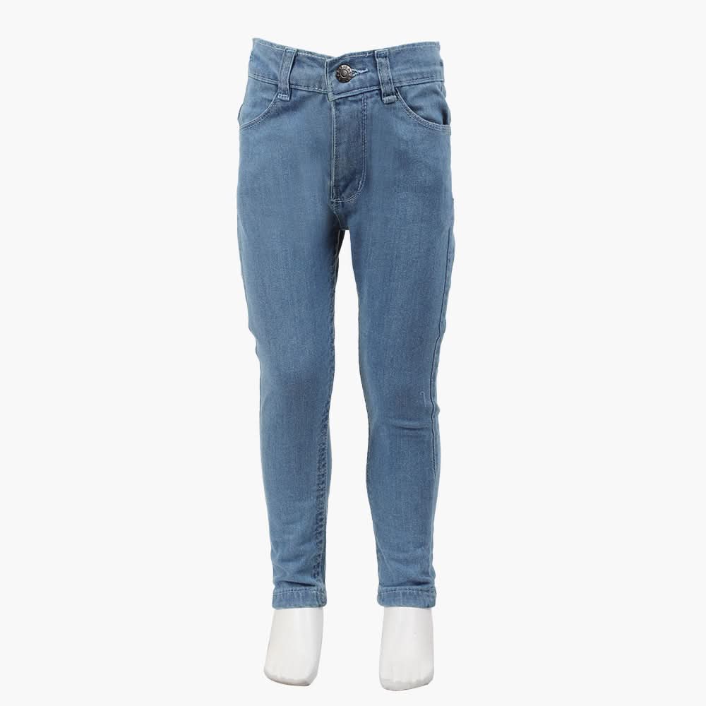Girls Basic Denim Pant - Blue, Girls Pants & Capri, Chase Value, Chase Value