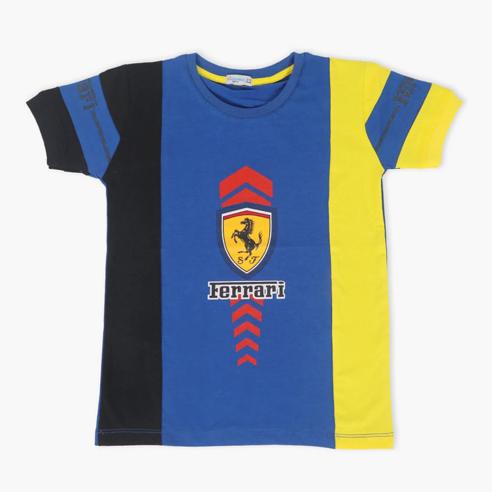 Boys Half Sleeves T-Shirt - Blue, Boys T-Shirts, Chase Value, Chase Value