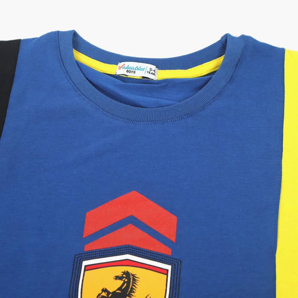 Boys Half Sleeves T-Shirt - Blue, Boys T-Shirts, Chase Value, Chase Value