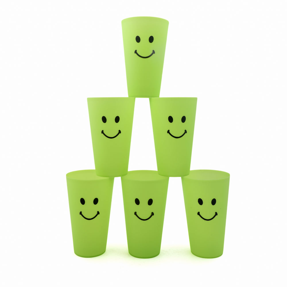 Plastic Emoji Glass Pack Of 6, Jug & Glasses, Chase Value, Chase Value