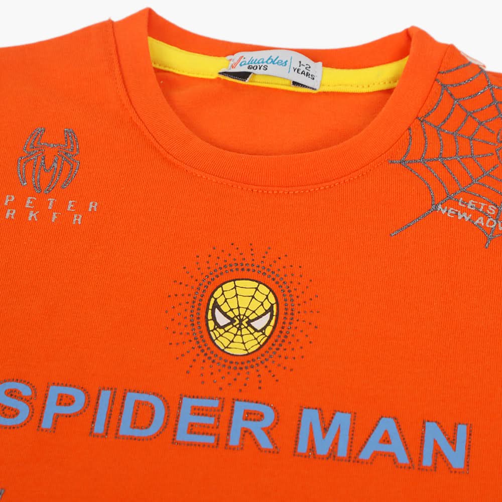 Boys Half Sleeves T-Shirt - Orange, Boys T-Shirts, Chase Value, Chase Value