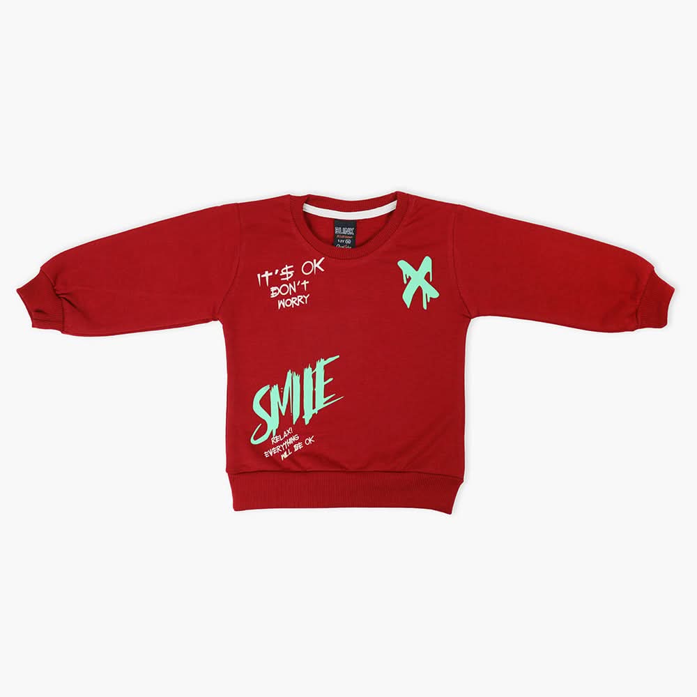 Boys Sweat Shirt - Maroon, Boys Hoodies & Sweat Shirts, Chase Value, Chase Value