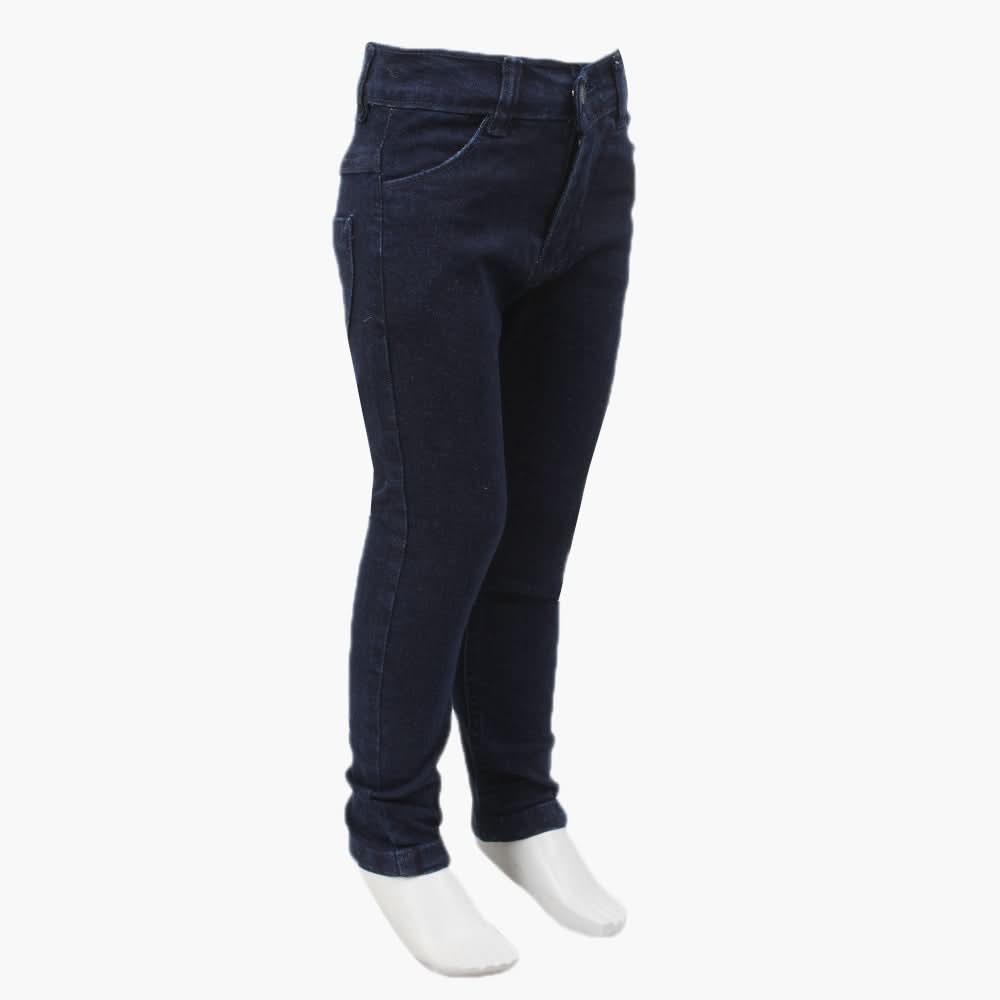 Girls Basic Denim Pant - Navy Blue, Girls Pants & Capri, Chase Value, Chase Value