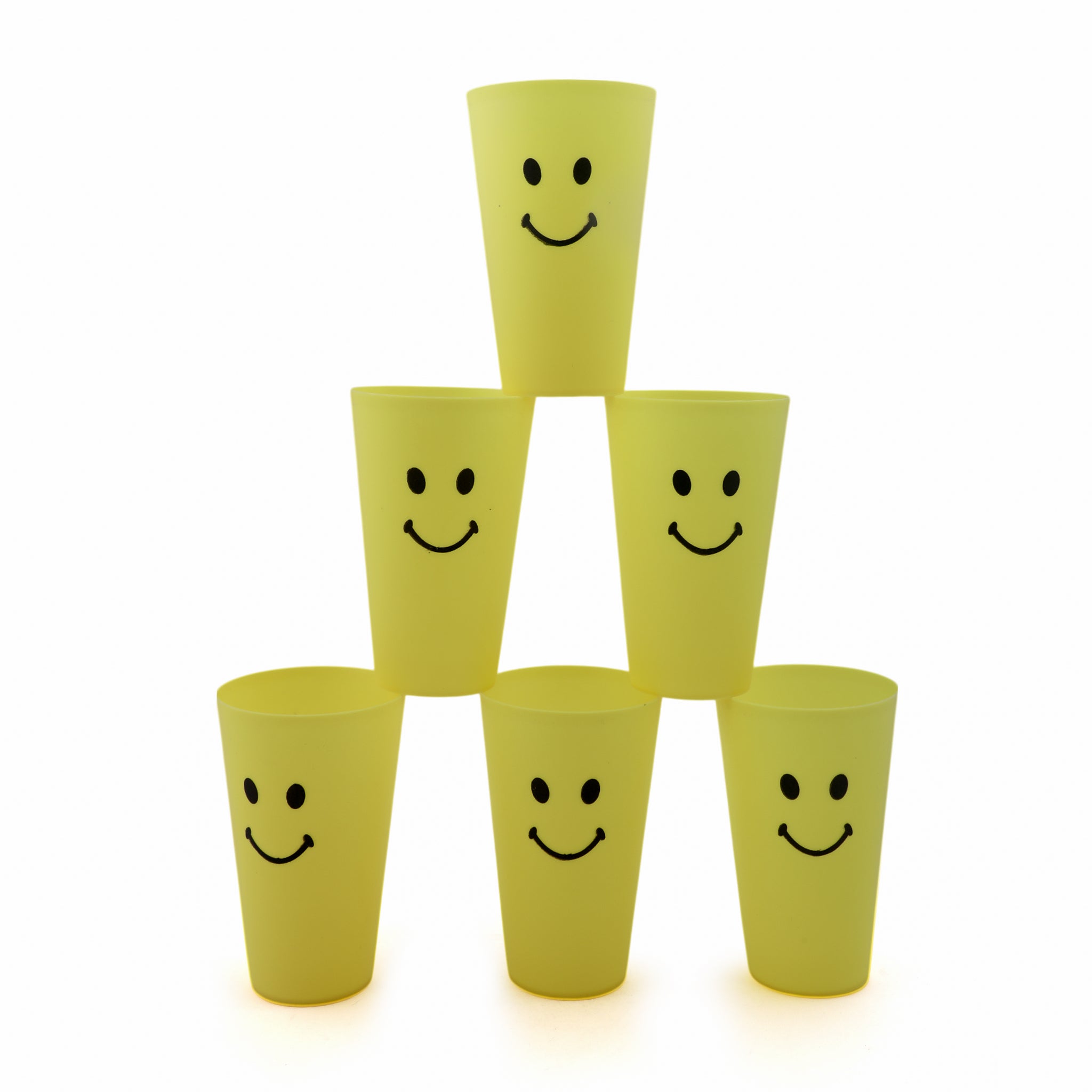 Plastic Emoji Glass Pack Of 6, Jug & Glasses, Chase Value, Chase Value