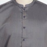 Men's Slim Fit Embroidered Kurta - Slate Grey, Men's Kurtas, Chase Value, Chase Value