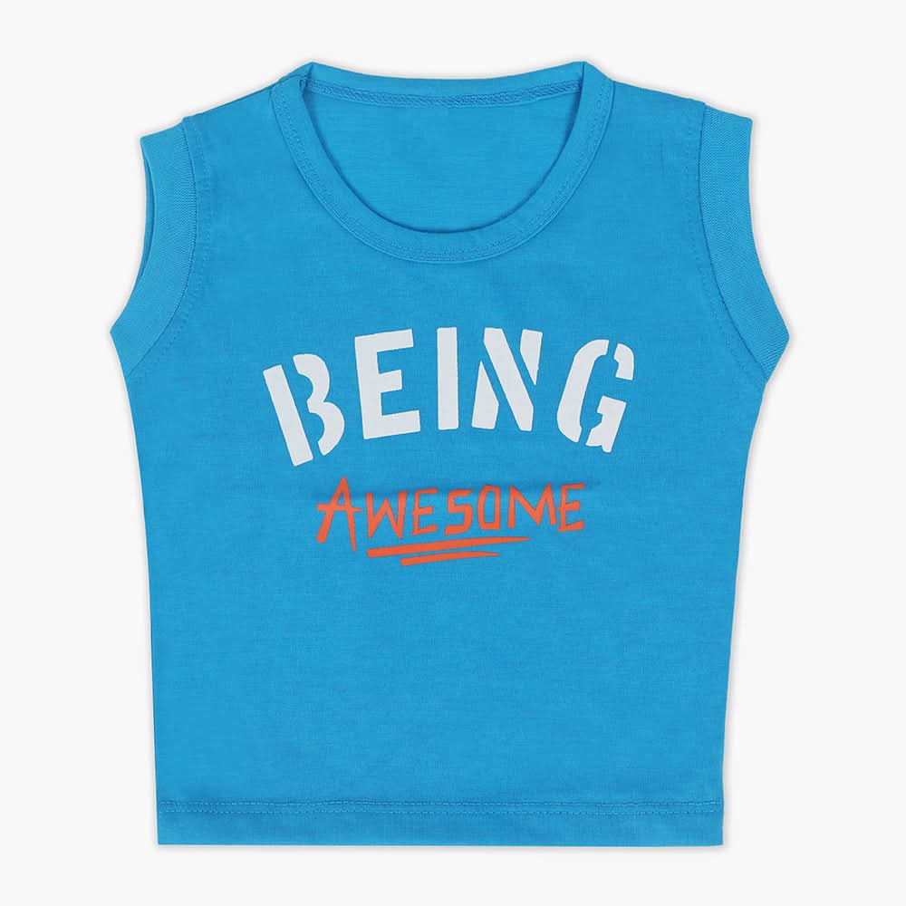 Newborn Boys Sando - Blue, Newborn Boys Shirts & T-Shirts, Chase Value, Chase Value