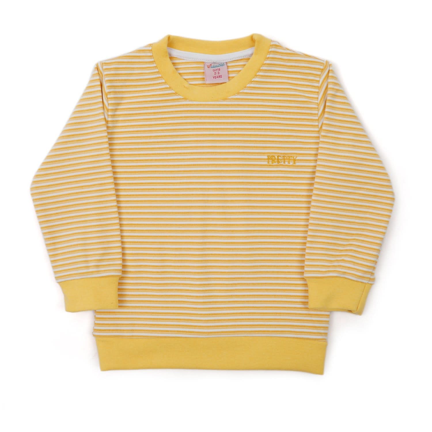 Girls Full Sleeves Sweat Shirt - Mustard, Girls Hoodies & Sweat Shirts, Chase Value, Chase Value