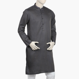 Men's Slim Fit Embroidered Kurta - Charcoal, Men's Kurtas, Chase Value, Chase Value