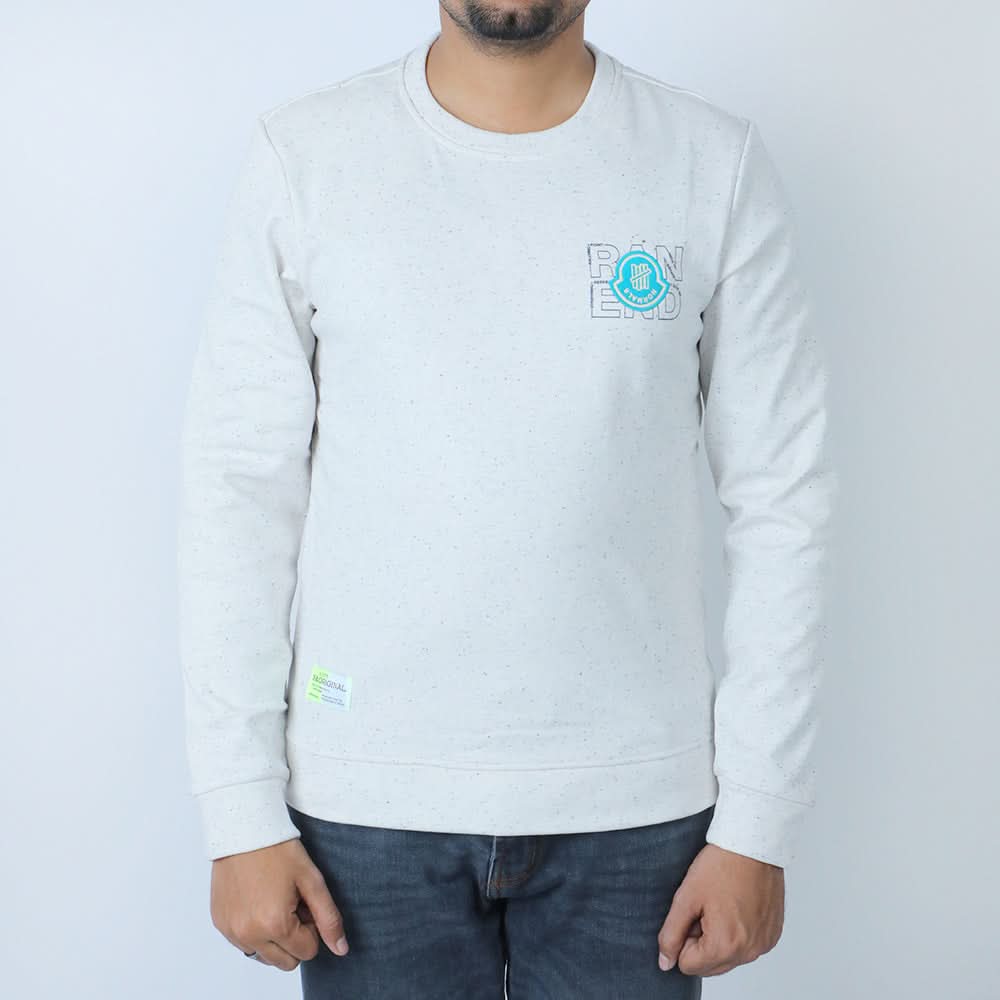 Men's Sweat Shirt - Off White, Men's Sweater & Sweat Shirts, Chase Value, Chase Value