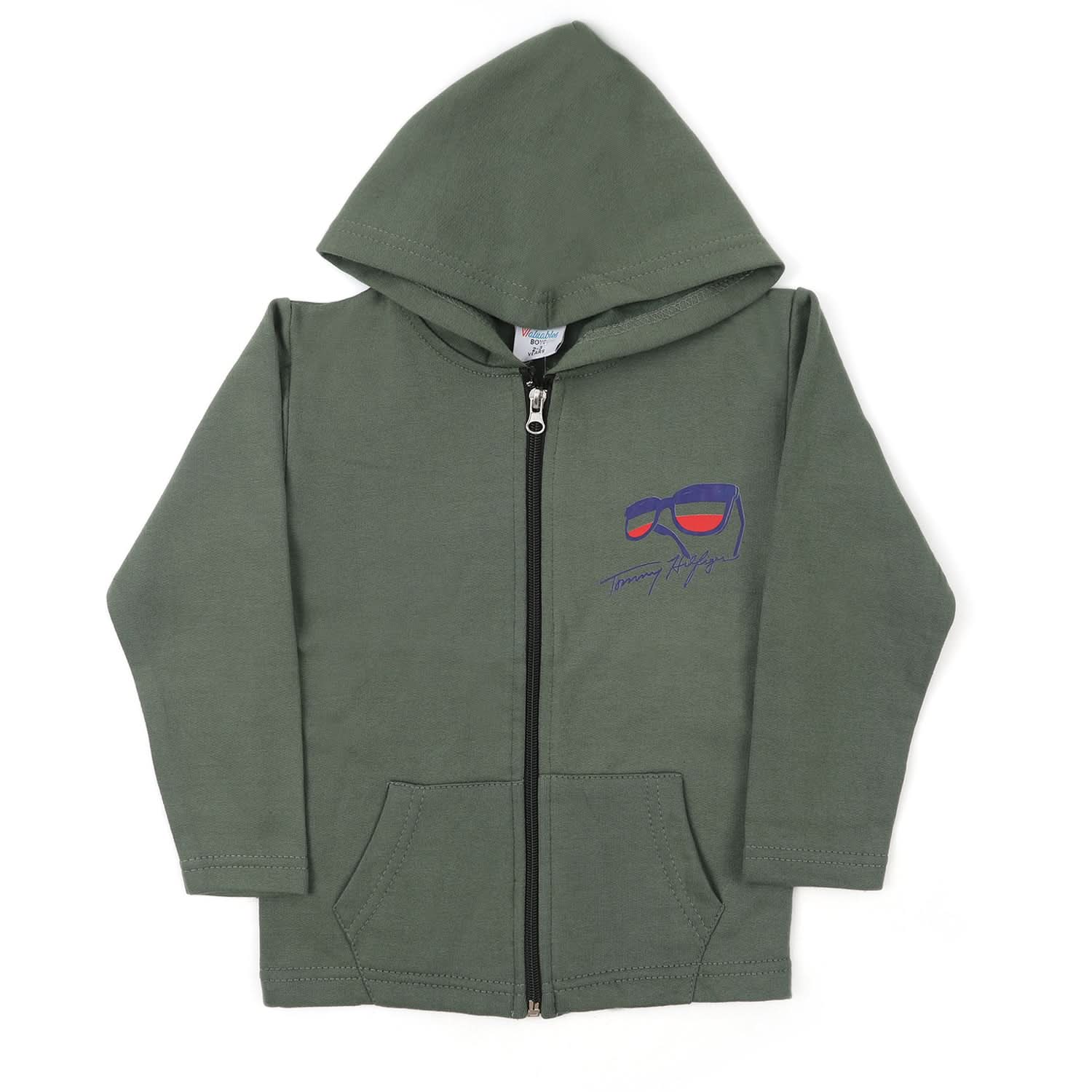 Boys Full Sleeves Hoodie - Olive, Boys Hoodies & Sweat Shirts, Chase Value, Chase Value
