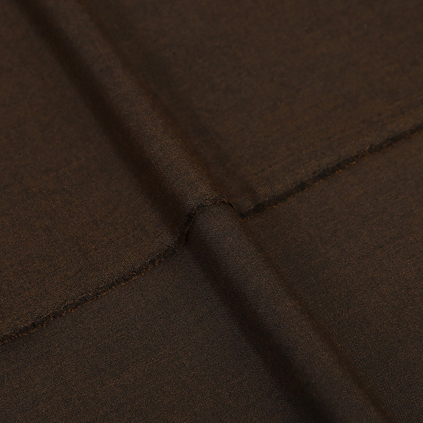 Men's Unstitched British Wool Suit - Dark Brown