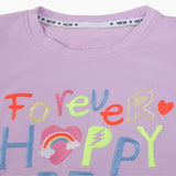 Girls Half Sleeves T-Shirt - Purple, Girls T-Shirts, Chase Value, Chase Value