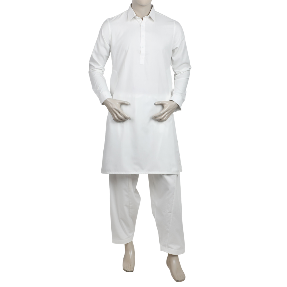 Men's Fancy Shalwar Suit - White, Men's Shalwar Kameez, Chase Value, Chase Value