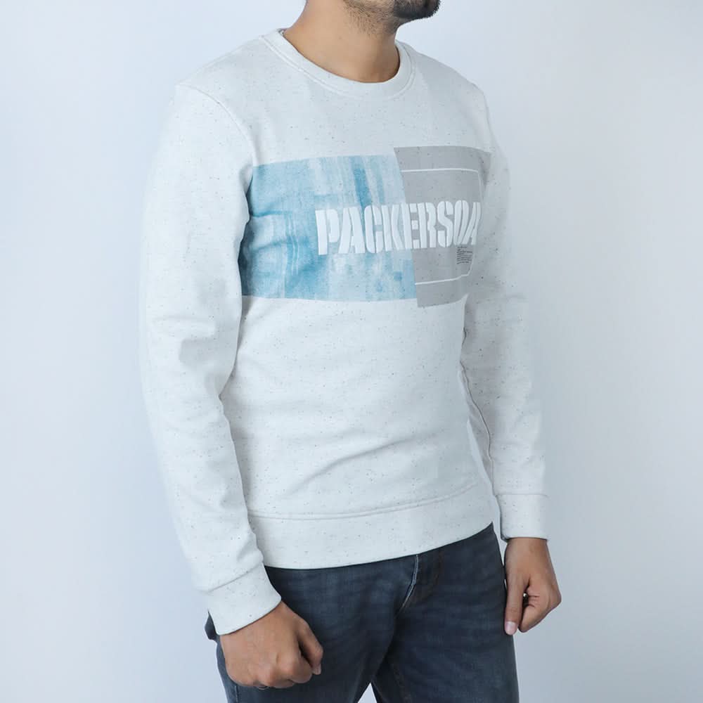 Men's Sweat Shirt - Off White, Men's Sweater & Sweat Shirts, Chase Value, Chase Value