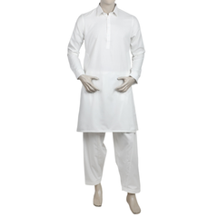 Men's Fancy Shalwar Suit - White