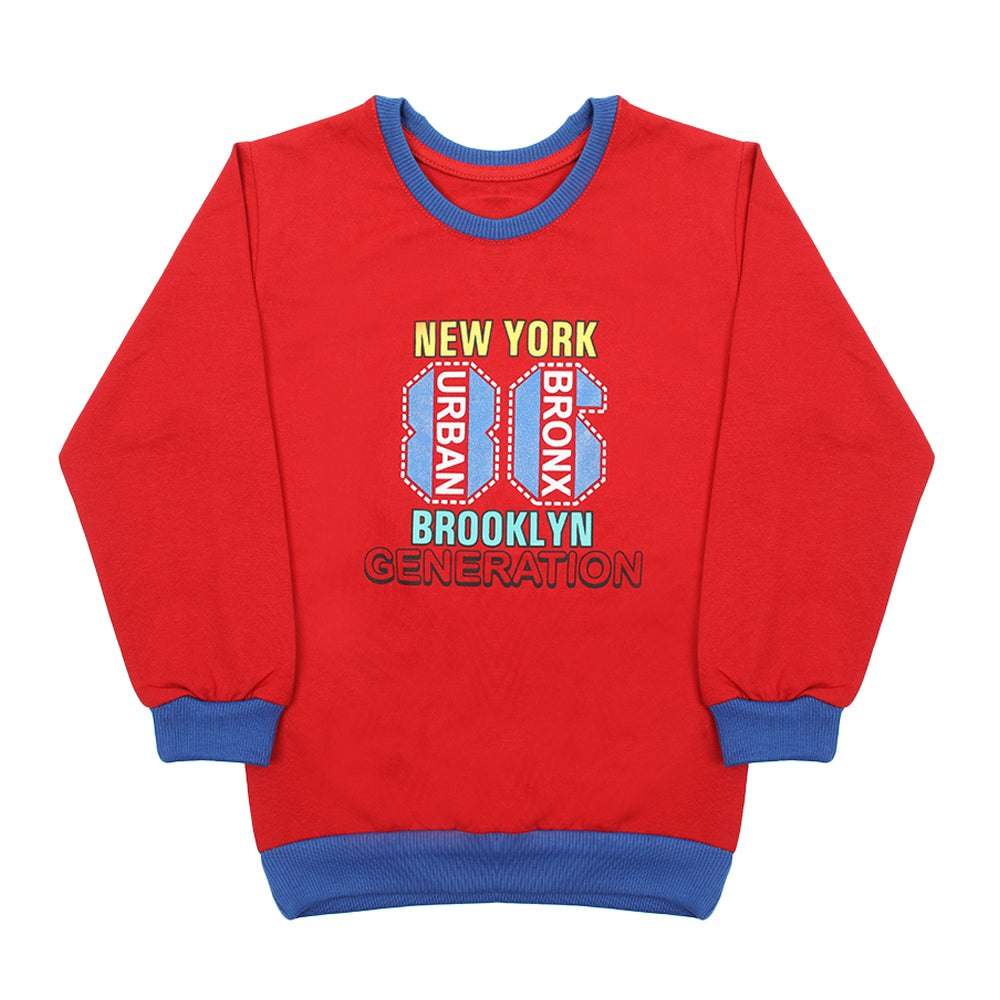 Boys Full Sleeves SweatShirt - Red, Boys Hoodies & Sweat Shirts, Chase Value, Chase Value