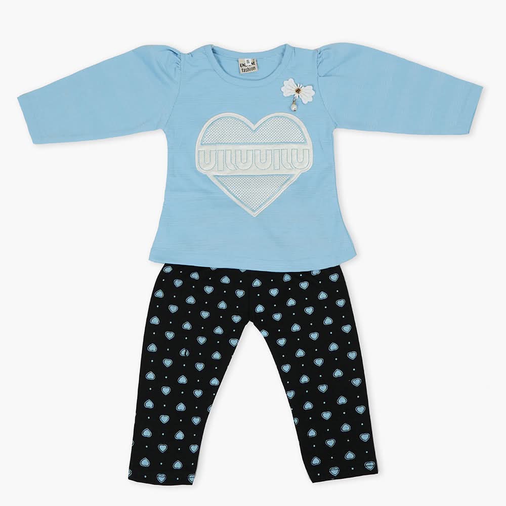 Girls Tights Suit - Light Blue, Girls Suits, Chase Value, Chase Value