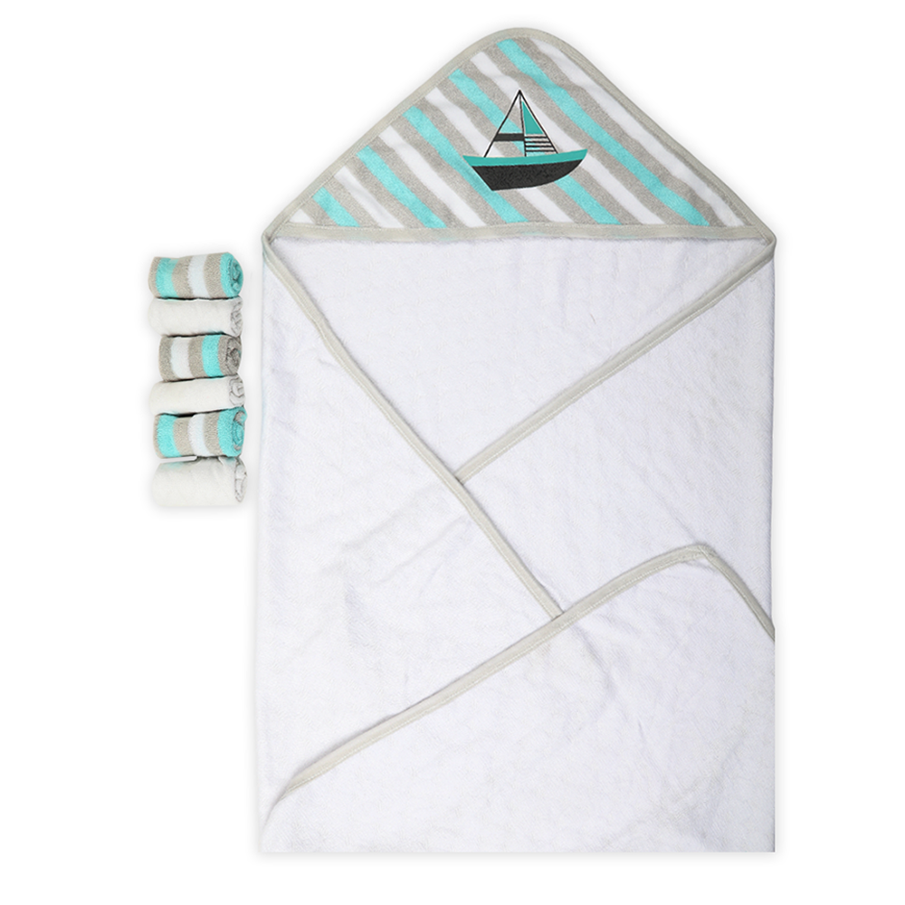 Valuable Bath Towel & 6 pc Roll Face towel - Cyan, Wrapping Sheets, Chase Value, Chase Value