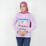 Women's Full Sleeves Printed T-Shirt - Purple, Women T-Shirts & Tops, Chase Value, Chase Value