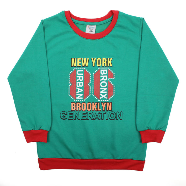 Boys Full Sleeves Sweat Shirt - Green