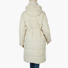 Women's Long Jacket - Off White, Women Jackets, Chase Value, Chase Value