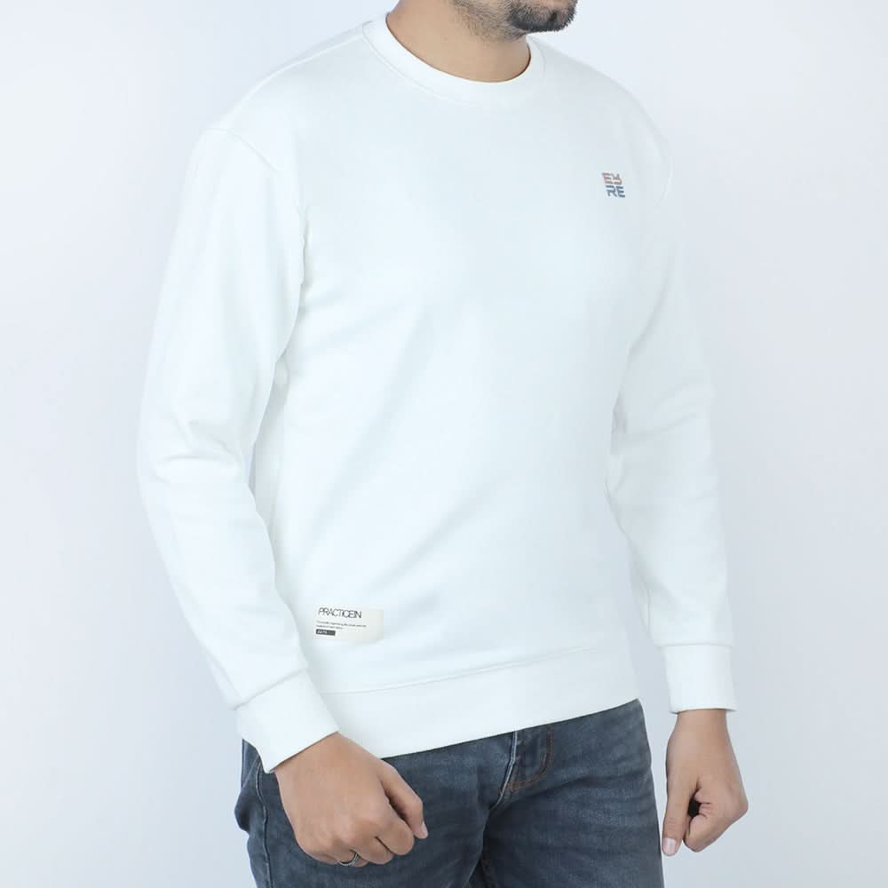 Men's Sweat Shirt - White, Men's Sweater & Sweat Shirts, Chase Value, Chase Value