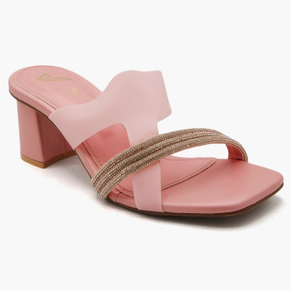 Women's Heel Slipper - Pink, Women Slippers, Chase Value, Chase Value