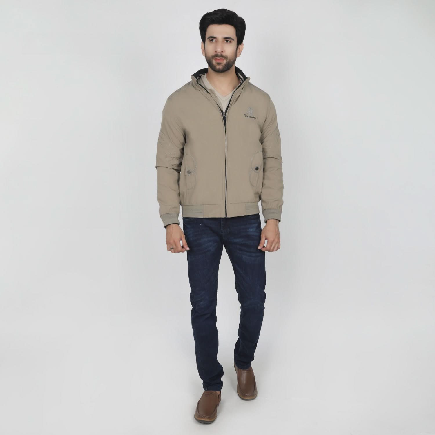 Men's Full Sleeves Jacket - Beige, Men's Jackets & Hoodies, Chase Value, Chase Value
