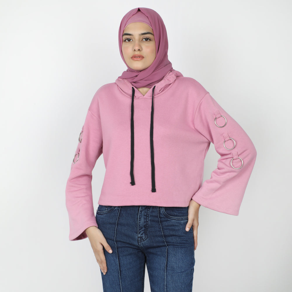 Women's Full Sleeves Hoodie Jacket - Pink, Women Sweatshirts & Hoodies, Chase Value, Chase Value