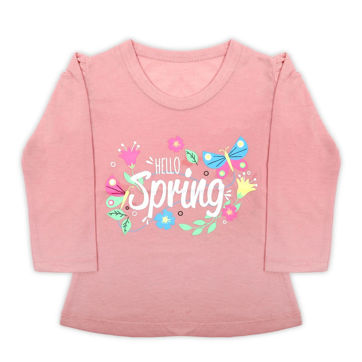 Girls Full Sleeves T-Shirt - Tea Pink, Girls T-Shirts, Chase Value, Chase Value