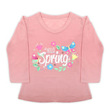 Girls Full Sleeves T-Shirt - Tea Pink, Girls T-Shirts, Chase Value, Chase Value