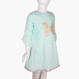 Girls Embroidered Kurti - Cyan, Girls Kurti, Chase Value, Chase Value