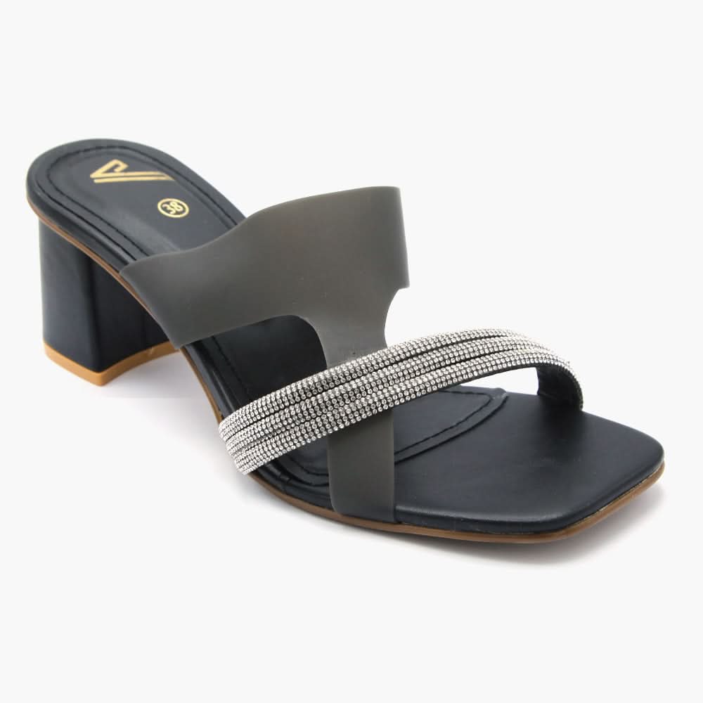 Women's Heel Slipper - Black, Women Slippers, Chase Value, Chase Value