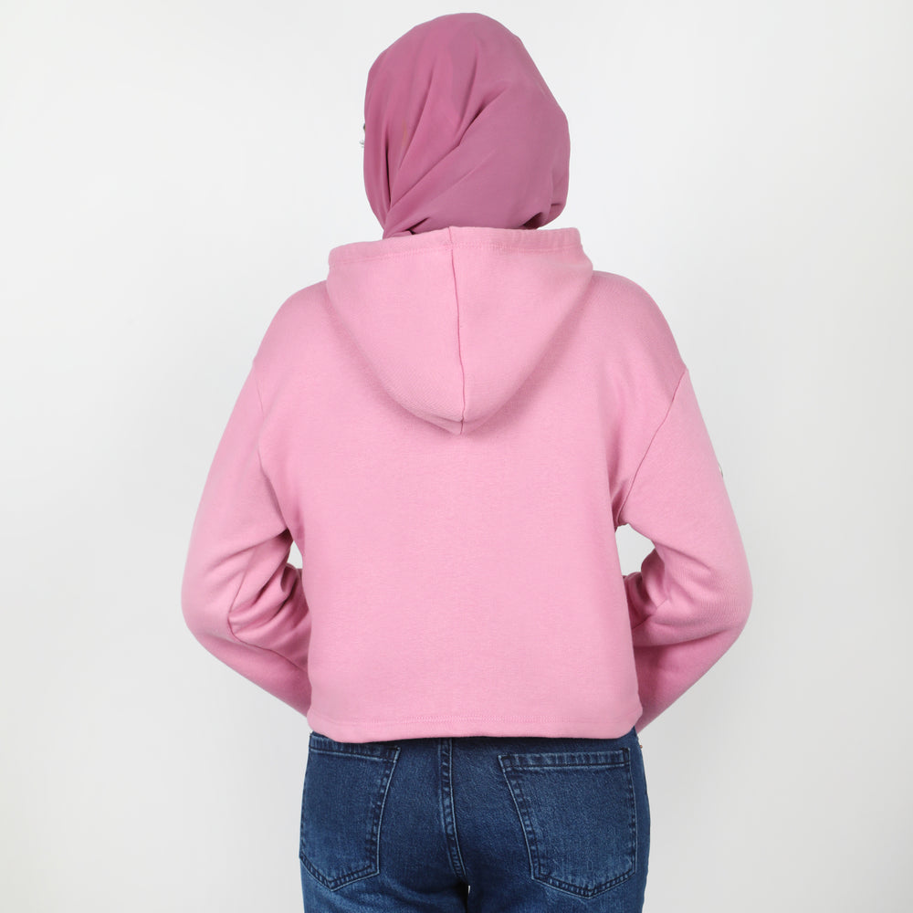 Women's Full Sleeves Hoodie Jacket - Pink, Women Sweatshirts & Hoodies, Chase Value, Chase Value