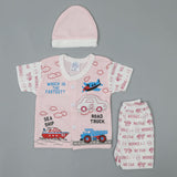 Newborn Boys Half Sleeves Suit - Light Pink, Newborn Boys Sets & Suits, Chase Value, Chase Value