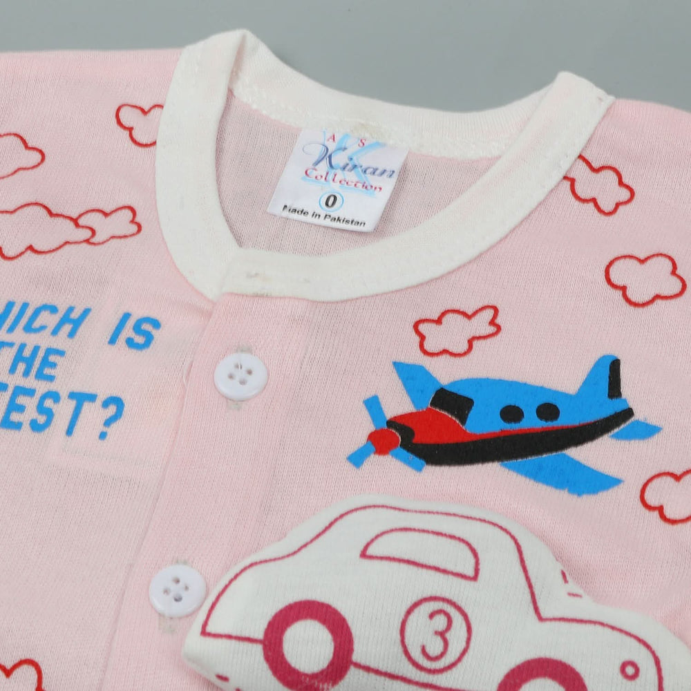 Newborn Boys Half Sleeves Suit - Light Pink, Newborn Boys Sets & Suits, Chase Value, Chase Value