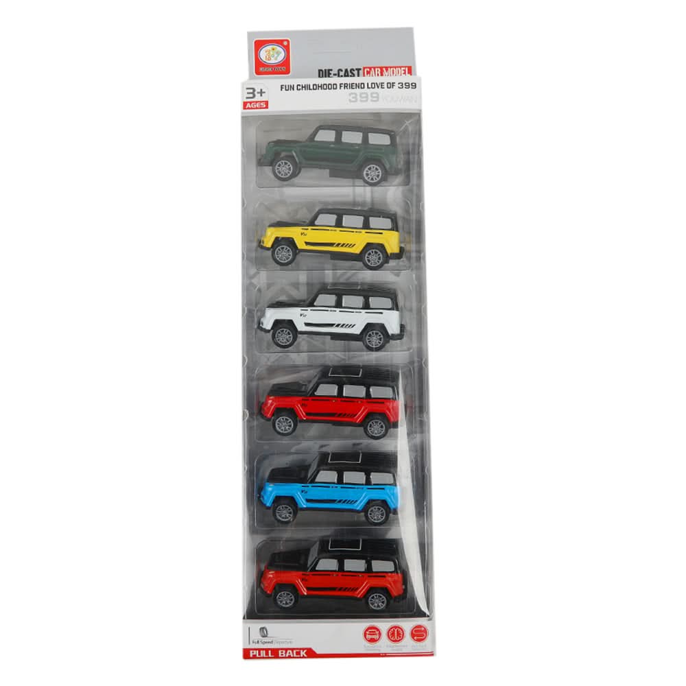 Racing Friction Metal Car Pack of 5 - Multi Color, Non-Remote Control, Chase Value, Chase Value