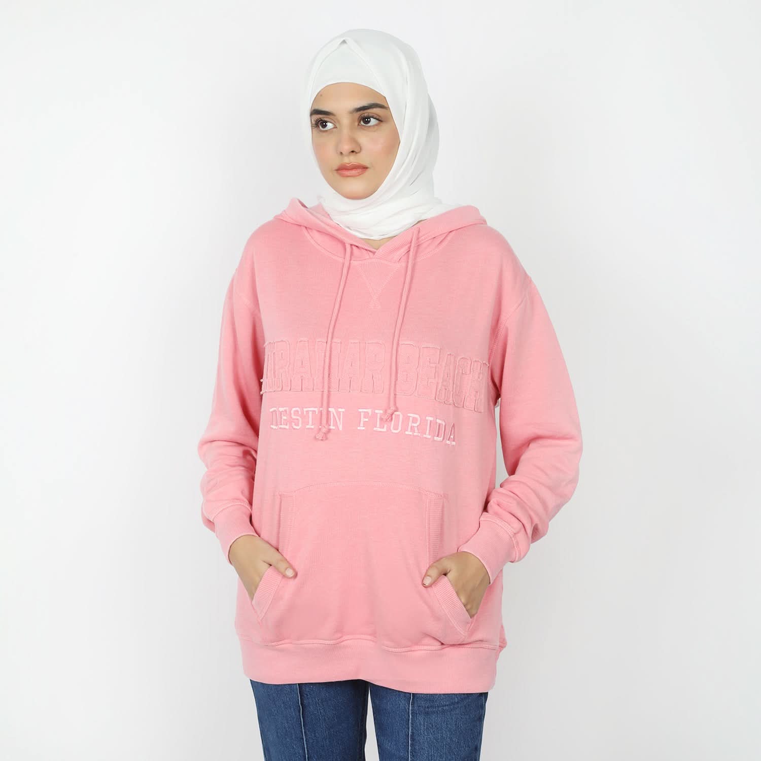 Women's Full Sleeves Hoodie Jacket - Pink, Women Sweatshirts & Hoodies, Chase Value, Chase Value
