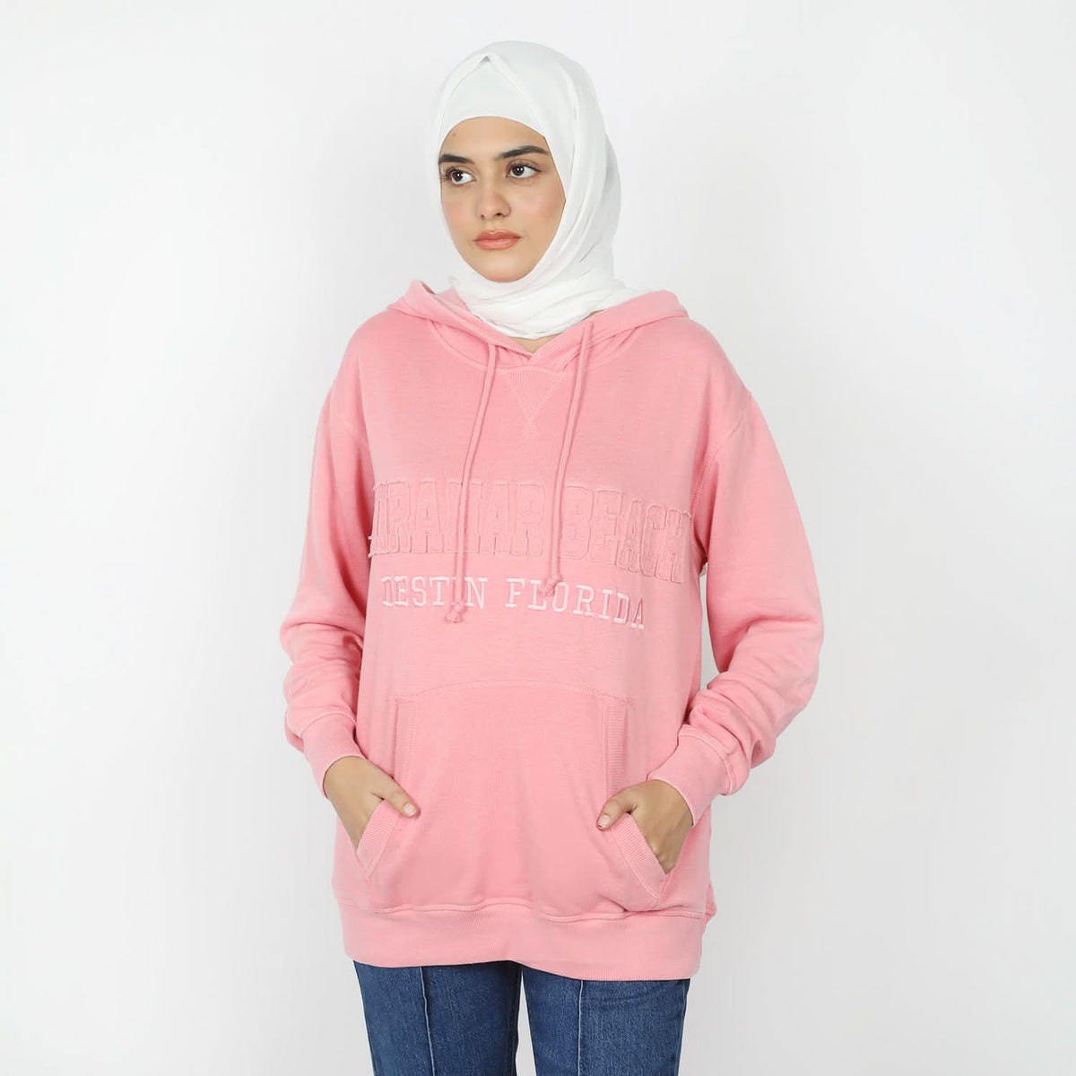 Women's Full Sleeves Hoodie Jacket - Pink, Women Sweatshirts & Hoodies, Chase Value, Chase Value
