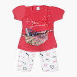 Girls Half Sleeves Suit - Dark Pink, Girls Suits, Chase Value, Chase Value