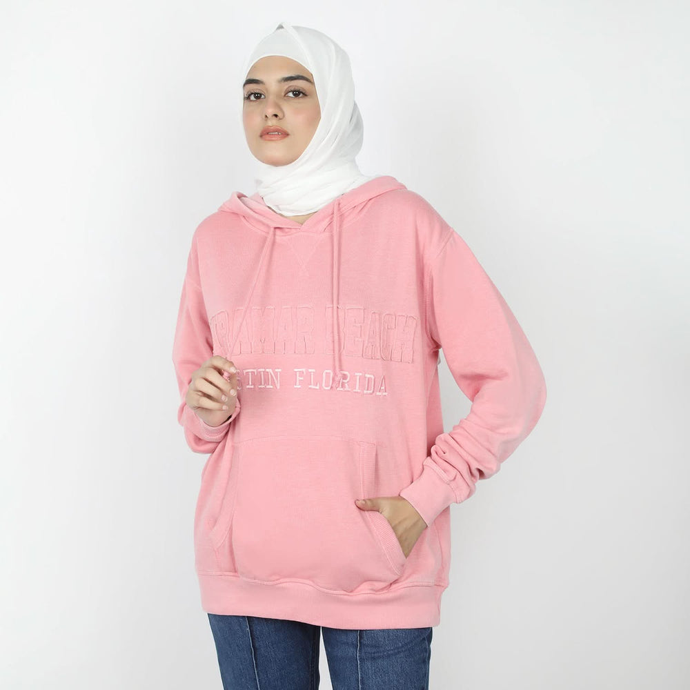 Women's Full Sleeves Hoodie Jacket - Pink, Women Sweatshirts & Hoodies, Chase Value, Chase Value