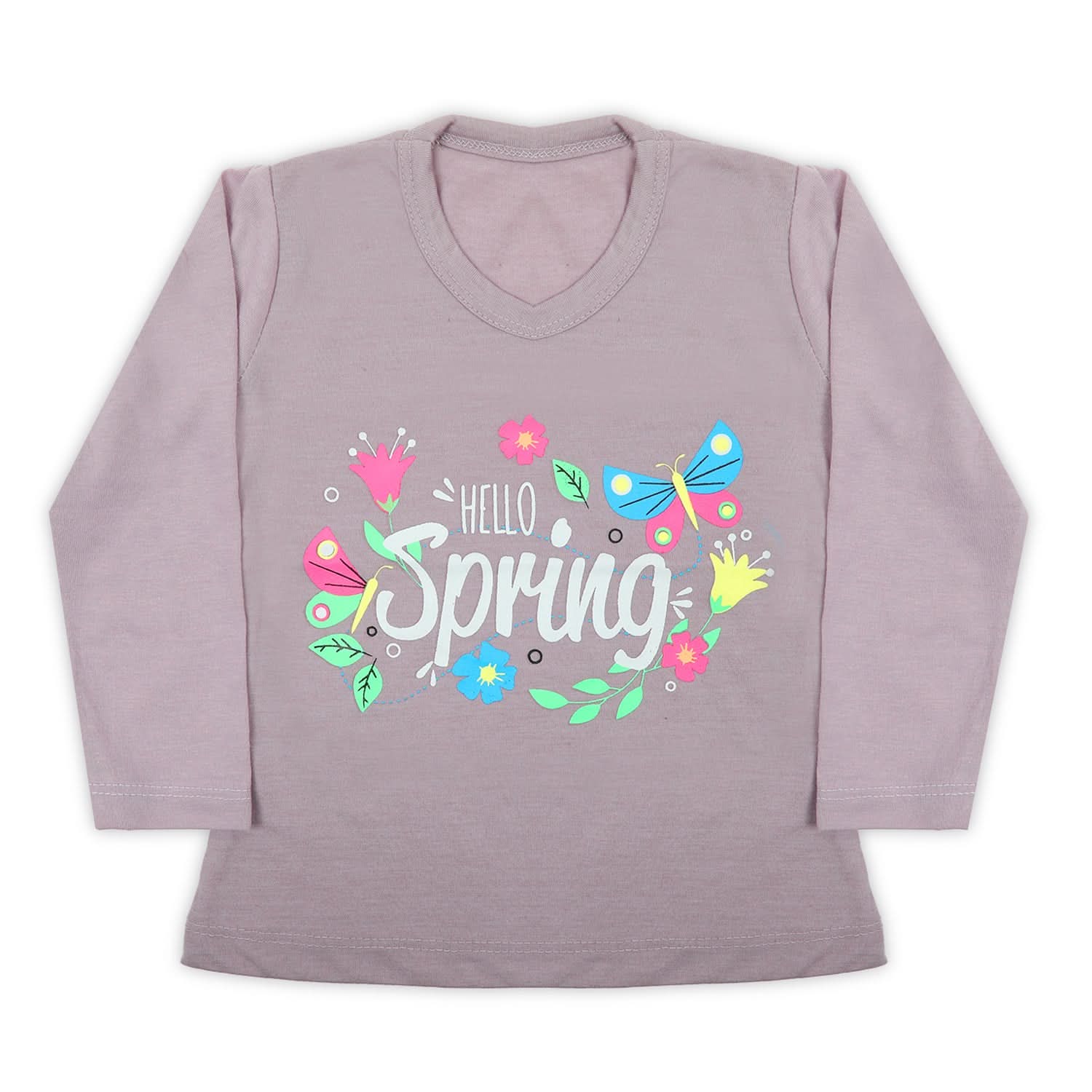 Girls Full Sleeves T-Shirt - Light Purple, Girls T-Shirts, Chase Value, Chase Value