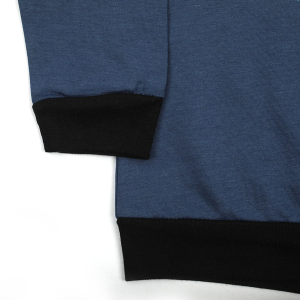 Boys Full Sleeves Sweat Shirt - Steel Blue