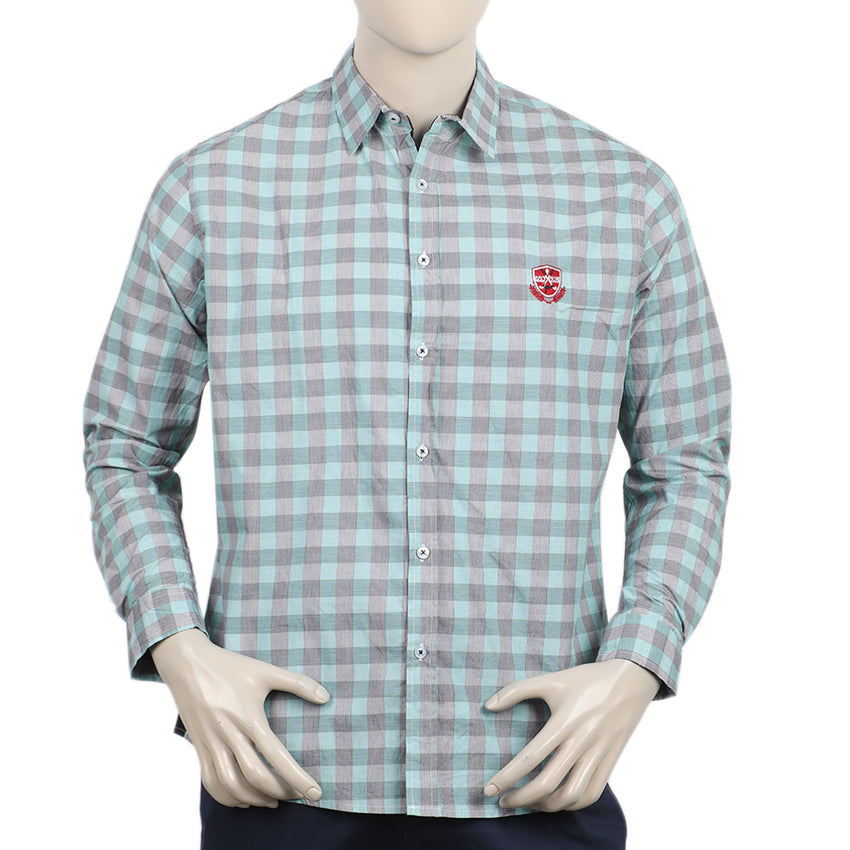 Eminent Men's Casual Check Shirt - Sea Green