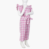 Girls Printed Jump Suit  - Pink, Girls Suits, Chase Value, Chase Value